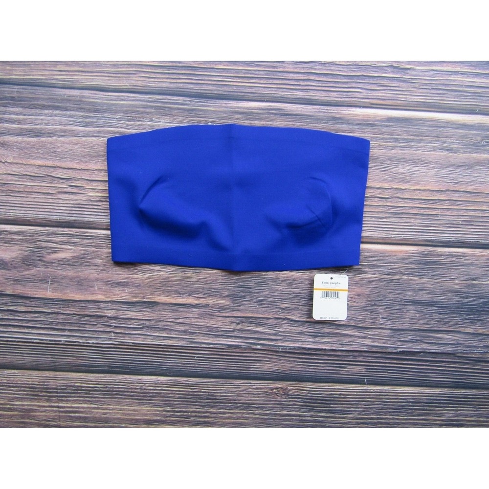 Free People NEW Womens Size Small Blue Nina Bandeau‎ Bra Bralette OB946877